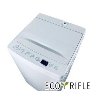 【中古】 TAGlabel 洗濯機 一人暮らし 2018年製 全自動洗濯機 4.5kg ホワイト 送風 乾燥機能付き AT-WM45B｜rifle-eco