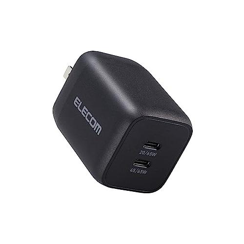 エレコム 充電器 Type-C 2ポート 65W USB PD対応 PPS対応 QC3.0対応 Ma...