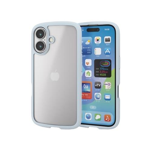 エレコム iPhone 16 ケース シルキークリア 耐衝撃 衝撃吸収 フレームカラー ハイブリッド...