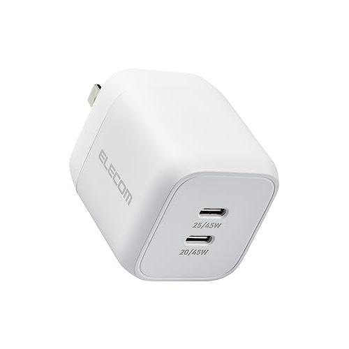 エレコム 充電器 Type-C 2ポート 45W USB PD対応 PPS対応 Magsafe3対応...