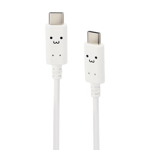 エレコム USB-C  USB-C ケーブル 60W 20V 3A 1m USB PD対応 しろちゃ...