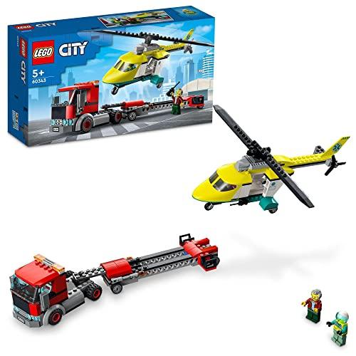 レゴ(LEGO) シティ レスキューヘリコプター輸送トラック 60343 おもちゃ ブロック 乗り物...
