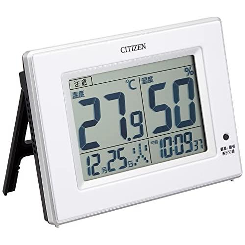 リズム(RHYTHM)CITIZEN シチズン 温度計 湿度計 時計付き デジタル ライフナビD20...