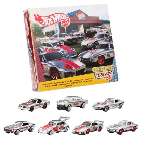ホットウィール(Hot Wheels) マテル80周年 7パック 乗り物おもちゃ ミニカー 7台入り...