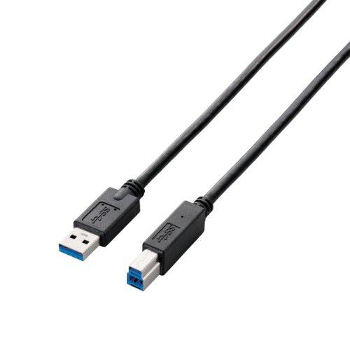 エレコム USBケーブル 【B】 USB3.0 (USB A オス to USB B オス) スタン...