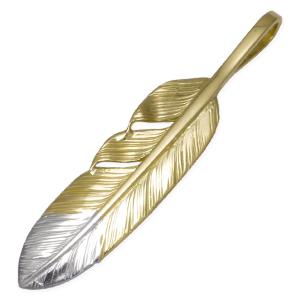 鷲見太郎 tarowashimi 先金 L フライトフェザー 02 K18top 鷲見太郎 Taro Washimi ペンダント Lアラベスクフライトフェザー