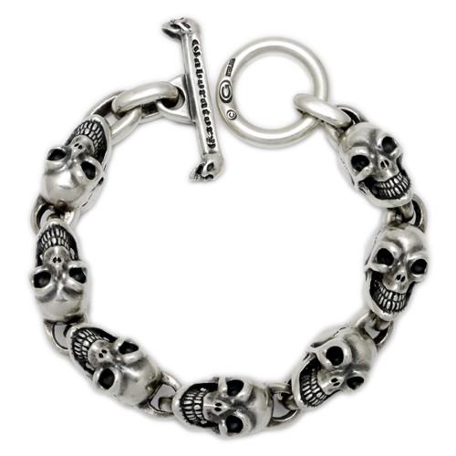 ガボラトリー GABORATORY ブレスレット オールスラントヘッドスカルリンクスレット（7リンク...