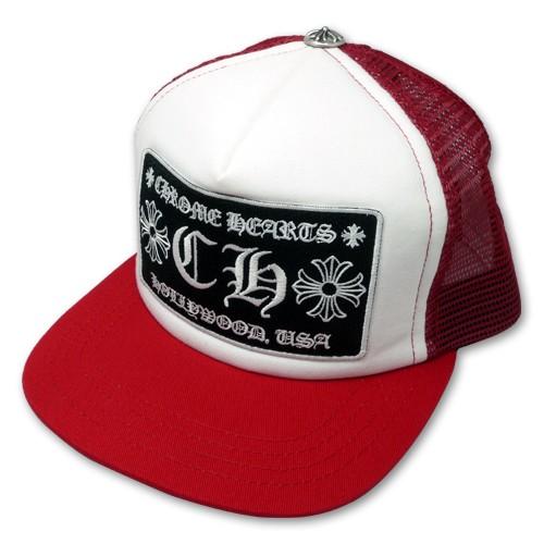 クロムハーツ CHROME HEARTS/キャップ・帽子 トラッカーキャップCHパッチ レッド/ホワ...