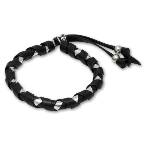 キングベイビー/KING BABY ブレスレット レザー&amp;シルバーレースラップ ブレスレット K42...