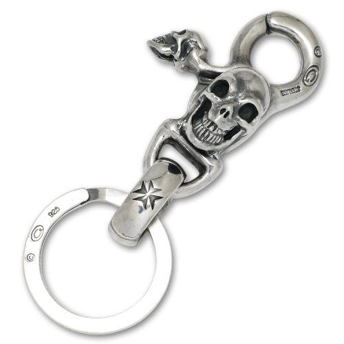ガボラトリー GABORATORY キーチェーン スカル オン クリップ w/H.W.O キーリング