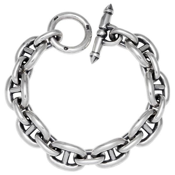 リードMFG REID MFG カーブドJBアンカーリンクブレスレット(オールシルバー)