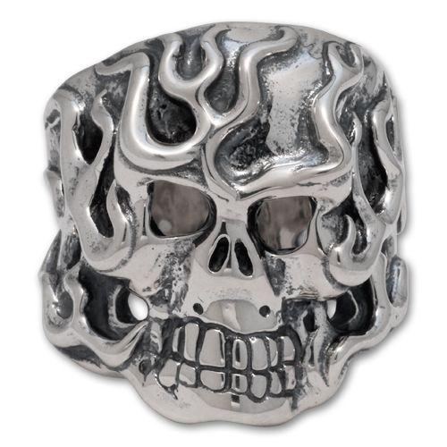 トラヴィスワーカー TRAVIS WALKER/リング フレイミングオリジナルスカルリング