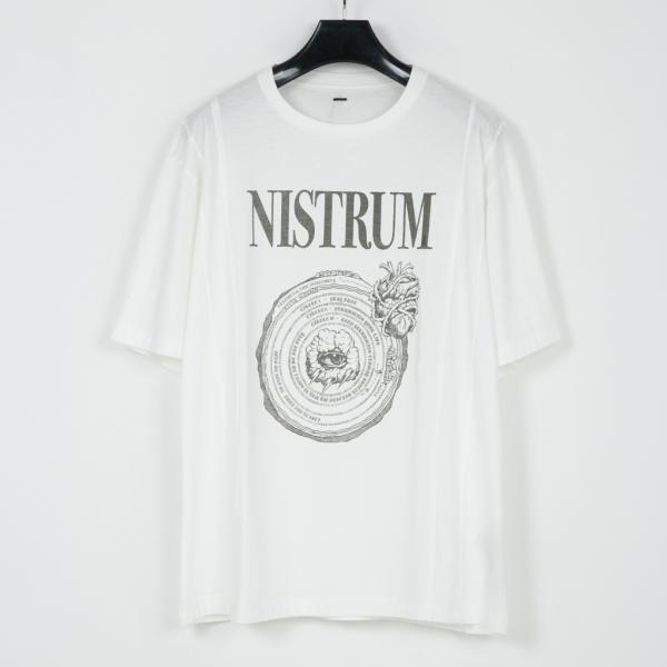 STRUM ストラム 30/- ナチュラルソフト天竺 ワイド プリント Tシャツ WHITE