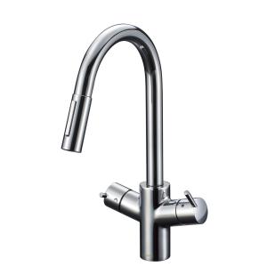 KVK KM6081EC KVK ビルトイン浄水器専用グースネック形シャワー付混合