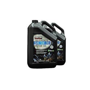 アウトレット KIRKLAND SIGNATURE 完全合成SAE 5W-30 モーターオイル 5クォート 2個パック T