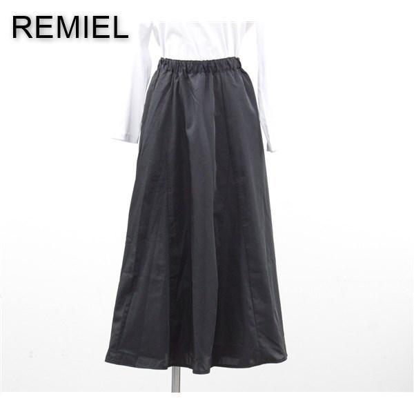 送料無料 アウトレット REMIEL レディース ボトムス ボリューム ギャザー　ロングスカート  ...