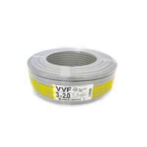 弥栄電線 VVF 3×2.0 100m 2mm 3芯 灰 電線 ※伝票直貼り発送 : ライフ