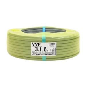 ◇VVF1.6×3C 100メートル【赤 白 黒】VVF 600Vビニル絶縁ビニルシース