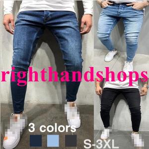 デニムパンツメンズスキニーパンツスキニーデニムストレッチジーンズジーパン細身スリム夏秋アメカジ｜righthand shops