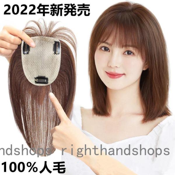 中ウィッグ ヘアピース 部分ウィッグ 人毛100％ウィッグロング ピン3つ 白髪隠れ 増毛 トップカ...