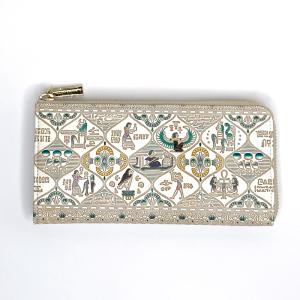 文庫屋大関 L字ファスナー長財布 錦紗緑 長財布 文庫革 使い易い F財布