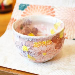 工房ゆずりは 福々碗 緑彩花畑 瀬戸焼 花柄 優しい感性 女性だけの工房