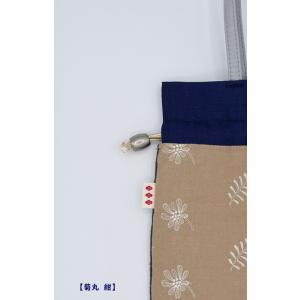 ほにや 花半円巾着 菊丸 手提げ巾着バッグ 和...の詳細画像5