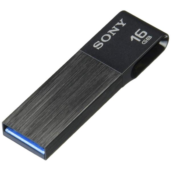 ソニー USBメモリ USB3.1 16GB ブラック コンパクトメタルボディ USM16W3B [...