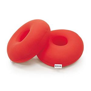 MOGU(モグ) ビーズクッション 赤 セット品 サークルパッド 2個セット レッド (全長約22.5cm)｜riiccoo-stor