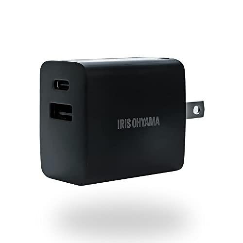 アイリスオーヤマ USB充電器 2ポート(USB-A/USB-C) 15W ACアダプター コンセン...