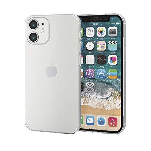エレコム iPhone 12 mini ケース Qi充電対応 ハード AQUA クリア PM-A20...