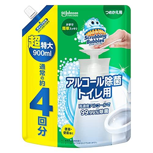 限定スクラビングバブル トイレ掃除 アルコール除菌 プッシュタイプ 詰め替え用 超特大 900ml ...