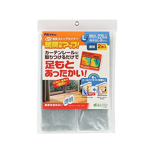 ニトムズ 冷気ストップライナー 透明 L カーテンレールに取付 冷え防止 足もと 窓 防寒 省エネ ...