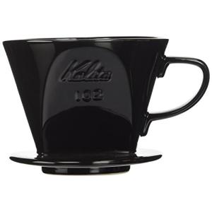 カリタ Kalita コーヒー ドリッパー 陶器製 2~4人用 ブラック 102-ロト #02005