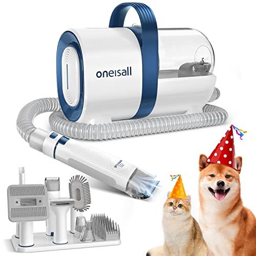 Oneisall ペット用バリカンセット 7in1 犬 掃除機 ペットグルーミングセット 換毛期対策...