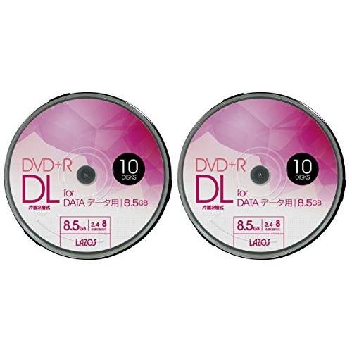 Lazos DVD+R DL 8.5GB for DATA 2.4-8倍速対応 1回記録用 ホワイト...