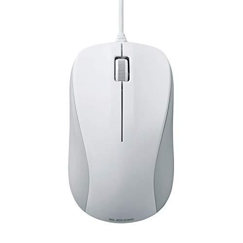 エレコム マウス 有線 Mサイズ 3ボタン USB 光学式 ホワイト ROHS指令準拠 M-K6UR...