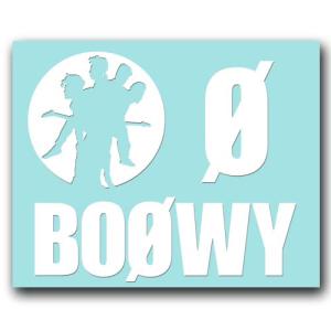 絵柄だけ残る ステッカー S 「BOOWY」 白 042W｜riiccoo-stor