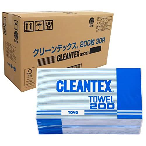 トーヨ クリーンテックス レギュラー ペーパータオル 再生紙 業務用 200枚 厚手 30個 1箱