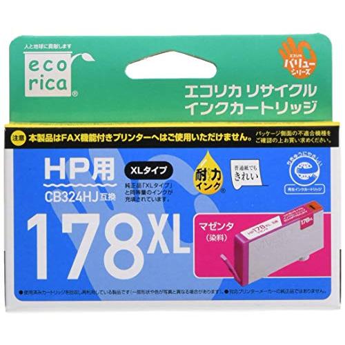 エコリカ HP CB324HJ マゼンタ ECI-HP178XLM-V 対応リサイクルインクカートリ...