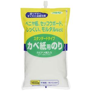 アサヒペン 壁紙用 スタンダードタイプ カベ紙用のり 1600G No.765 水でうすめずそのまま使える カビドメ剤配合 シックハウス対策品｜riiccoo-stor