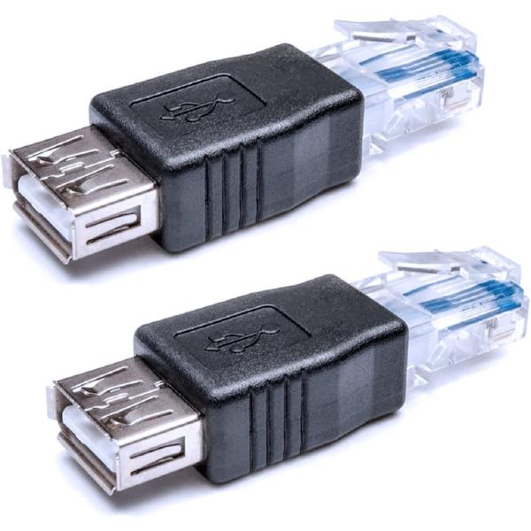 Herfair イーサネット-USBアダプター 2個 USB-イーサネットアダプター RJ45イーサ...