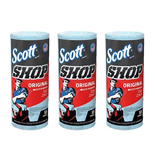 Scott (スコット) SHOP TOWELS / ショップタオル ブルーロール 55枚 3ロール...