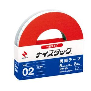ニチバン(Nichiban) 両面テープ NW-5S ナイスタック 一般タイプ 幅5mm×長9m 2巻｜riiccoo-stor