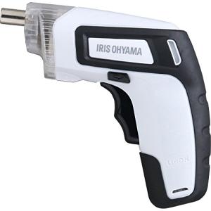 アイリスオーヤマ コードレス 電動ドライバー ビット10本付属 充電用USBケーブル付属 LEDライト機能付 軽量380g JDD351-W ホ