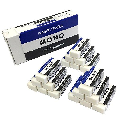 トンボ鉛筆 長方形 消しゴム MONO モノボックス 18個入 JHA-061 白