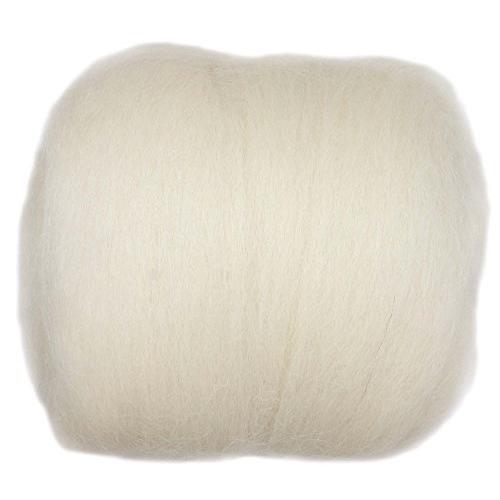 ハマナカ リアル羊毛フェルト 植毛ストレート 40g ホワイト H440-005-551