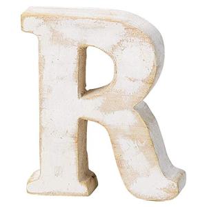 PASEO 壁飾り 木製アルファベット R WF-35WH-R ホワイト 約10×3×12cm｜riiccoo-stor