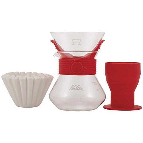 Kalita (カリタ) コーヒードリッパー ウェーブスタイルアップ レッド 2~4人用 #185 ...