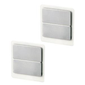 レック(LEC) マグネット用 補助板 シルバー 4.5×0.3×5cm